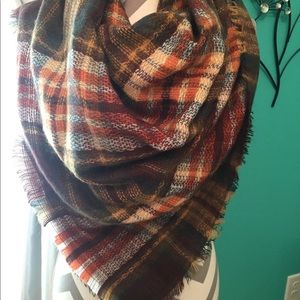 Plaid Blanket Scarf